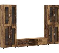 Ensemble meuble TV FLORIN 3 pcs Bois ancien Bois d'ingénierie