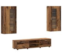 Ensemble meuble TV FLORIN 3 pcs Bois ancien Bois d'ingénierie