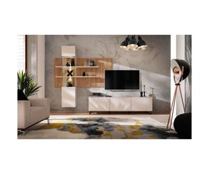 Ensemble meuble TV ""Gusto LUX A"" - Beige - L 280 x H 200 x P 45 cm