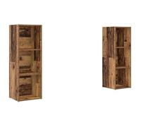 Ensemble meuble TV modulable - vidaXL - Bois vieilli - 107x35x37 cm - Étagères cubiques modulaires