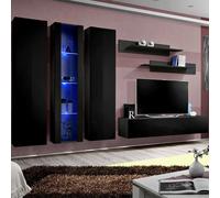 Ensemble Meuble TV Mural Fly C4 310cm Noir