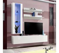 Ensemble Meuble TV Mural Fly H2 170cm Blanc