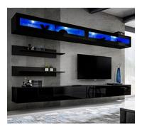 Ensemble Meuble TV Mural Fly I2 320cm Noir
