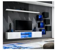 Ensemble Meuble TV Switch XXI 260cm Blanc & Noir