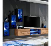 Ensemble Meuble TV Switch XXII 210cm Noir & Naturel