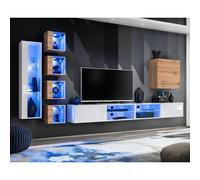 Ensemble Meuble TV Switch XXVI 320cm Blanc & Naturel