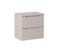 Ensemble Meuble Vasque 2 tiroirs et Plateau L 60 x P 40 x H 59 5 cm - Astral - Beige crème