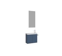 Ensemble Meuble Vasque avec Miroir Ferla 60 MDF Laqué Mat 60x22x50 cm Matte Blue