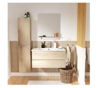 Ensemble meuble vasque SORRENTO 80cm avec robinet, miroir et colonne