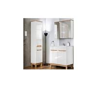Ensemble meubles de salle de bain complet - blanc - 80 cm - bali bialy