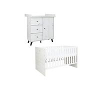 arthur berndt Ensemble de meubles pour bébé Lavea 2 pièces Commode à langer Lit