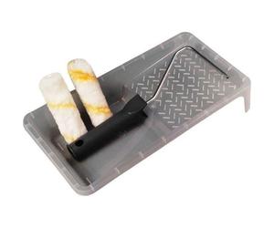 Ensemble mini rouleau pour peindre - SAVY - Manchons larg. 100 mm - Monture mini-rouleau - Bac mini-rouleau