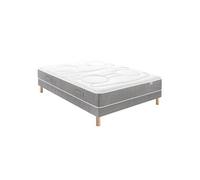 Ensemble Mirage Mousse HR 35kg/m3 + Viscoélastique + Sommier Base Ferme 90x190