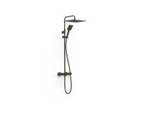Ensemble mitigeur mural 2 voies pour douche Project Noir bronze - TRES 22119101KMB