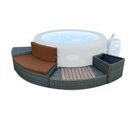 Entourage rotin pour spa Bestway Lay-Z-Spa Ø 180 cm - Gris Anthracite