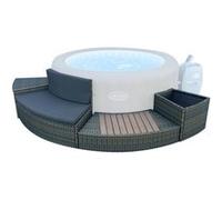 Bestway Entourage rotin pour spa Lay‑Z‑Spa Ø 200 cm - Gris anthracite