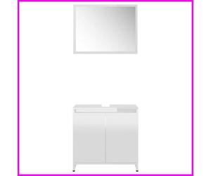 Ensemble mobilier de salle de bains , meuble sous-vasque - KEENSO - Ensemble de meubles de salle de bain Blanc brillant Dbaiyi-Ddis