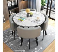 Ensemble moderne de salle à manger 5 pièces avec table ronde et chaises pour cuisine, balcon, salon, salle de séjour, réception et table basse