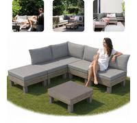 Ensemble modulaire Keter Elements 5 places, couleur noyer
