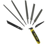Ensemble Multi File & Saw, comprenant 8 pièces : ensemble universel de limes et de scies à main pour le bois, le métal, le plâtre et les plastiques