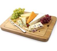Ensemble multifonctionnel rectangulaire en bambou 5 en 1, 40 x 28 cm - Durable et polyvalent