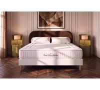 Ensemble Nottingham 140 x 190 cm sommier KIT blanc - 20cm - Mmoire de forme - Ferme - Sommier kit Blanc