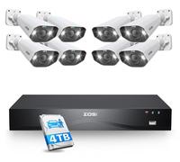 Ensemble NVR 32 canaux 4K avec PoE, caméras 8MP, disque dur de 4 To, vision nocturne couleur