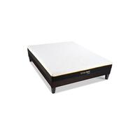 - Ensemble OLYMPE 160x200 cm - Matelas Mémoire de forme + Sommier Bois