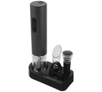 Ensemble Ouvre-bouteille Électrique pour Vin Rouge, Rechargeable, Plastique | Base de Charge Incluse, Aérateur Verseur et Bouchon, pour Cols Standards et Bouteilles en Verre