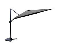 Ensemble Parasol Gris 3x4m Et 4 Dalles À Lester Gris