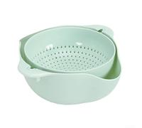 Ensemble passoire de cuisine en plastique de 23 cm avec bac d'égouttement | Design innovant 2 en 1, lavage et égouttement simultanés, idéal pour une préparation rapide des repas dans la cuisine