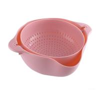 Ensemble passoire de cuisine multifonction en plastique pour laver les fruits, les légumes, les pâtes, panier de vidange rapide avec trous de drainage rapide, poignée ergonomique, 23 x 23 x 6 cm, bleu