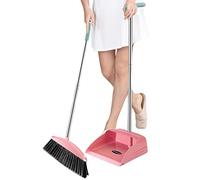 Ensemble pelle à poussière et balai à long manche, balai droit pour le hall d'entrée, pelle à poussière haute et poignée de balayage, balai et pelle à poussière pour nettoyer votre maison, cuisine