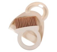 Ensemble Pelle et Balayette Mini pour Nettoyage de Bureau, Beige | Plastique, Design Ergonomique, Nettoyage et Prise en Main Confortable, Balai et Pelle