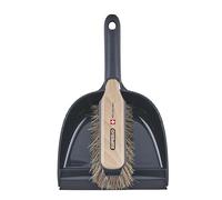 Ensemble Pelle et Brosse - Balai à Main avec Poils Doux en CRIN de Cheval de qualité supérieure, Manche en Bois de hêtre, nettoyant Tout Usage - Fabriqué en Suisse par Superio