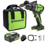 Ensemble perceuse-visseuse à percussion sans fil Greenworks 24V, modèle DD590A1, couple de 90 Nm