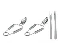 Ensemble pince et fourchette à escargots inox