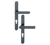 Ensemble poignées pour portes-fenêtres Hamburg plaque étroite - HOPPE - 12003XX