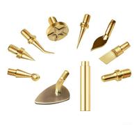 Ensemble Pointes Soudure TS100/936, 17PCS Laiton | Pointes Fer À Souder TS100,Embouts Laiton Impression 3D,Kit Gravure Plastique pour pla ABS,Outils