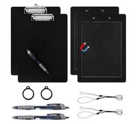 Ensemble porte-bloc avec clip en métal, dos, stylos et cordons pour listes de contrôle et notes quotidiennes, format lettre