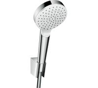 ensemble porte-douche Crometta 1 jet EcoSmart avec flexible de douche 160 cm, blanc/chrome, 26569400