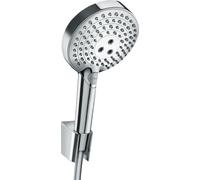 ensemble porte-douche Raindance Select S taille main 120 3jets PowderRain avec flexible de douche 160 cm, chromé, 27668000