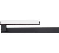 Ensemble porte-serviettes - Barre porte-serviettes - Lot de 2 - Sans perçage - Acier inoxydable - Avec crochets - Barre simple - Pour salle de bain et cuisine - Noir