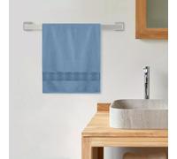 Ensemble porte-serviettes pour salle de bain - Barre porte-serviettes carrée - Ensemble cinq pièces - Longueur 60 cm - Acier inoxydable 201 - Argent