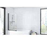 Ensemble pour baignoire comprenant un porte-serviette, dimensions 75 x 140 cm, finition noir mat