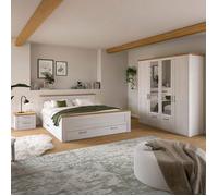 Ensemble pour chambre 3 éléments décor blance et naturel - VERONICE
