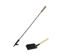 Ensemble pour cheminée 3 Crochet Brosse Ensemble pour cheminée(2-piece set) | Crochet, , brosse inclus; entretien complet du feu; matériaux durables; design pratique
