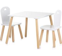 Ensemble pour enfants Chipolino - Table avec deux chaises, MDF, blanc