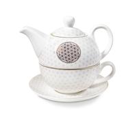 Mani Bhadra – Théière égoïste Fleur de Vie en porcelaine verte