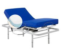 Ensemble pour lit médicalisé, dimensions 90x200 cm, réglable en 5 positions, matelas imperméable